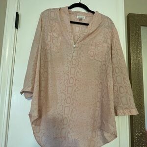 Jaclyn Smith Light Pink Patterned Blouse
